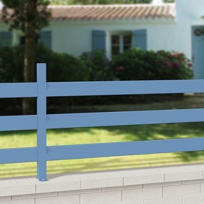 Clôture aluminium bleu vendu par BO Matériaux