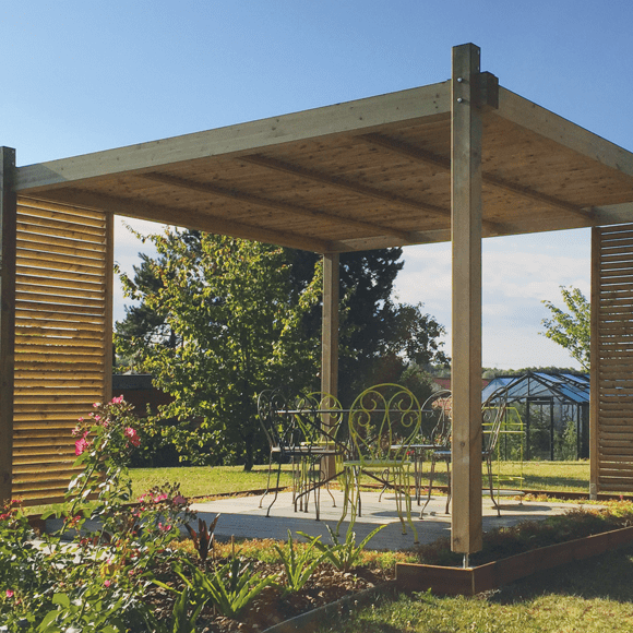 Pergola en bois, pool house de la marque exteriorliving.