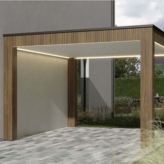 Carport en bois thermowood de chez exteriorliving